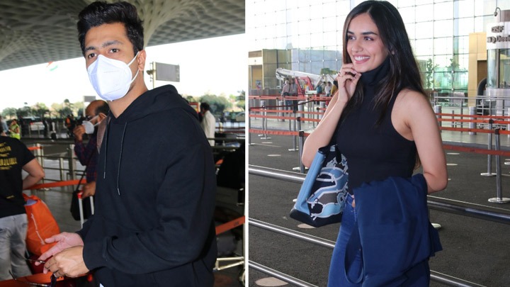 Spotted – Vicky Kaushal and Manushi Chhillar at Airport