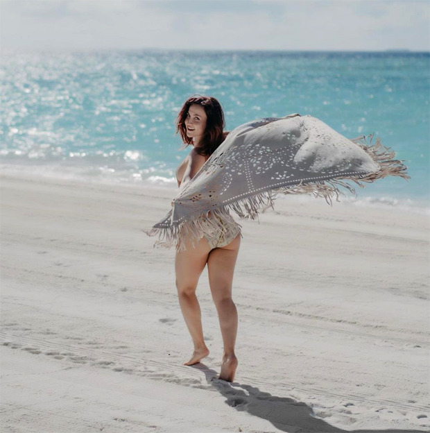 Elli AvrRam sets the internet on fire with her skimpy monokini pictures 