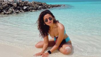 Alia Bhatt is an absolute stunner as she poses in a multi-coloured bikini in Maldives