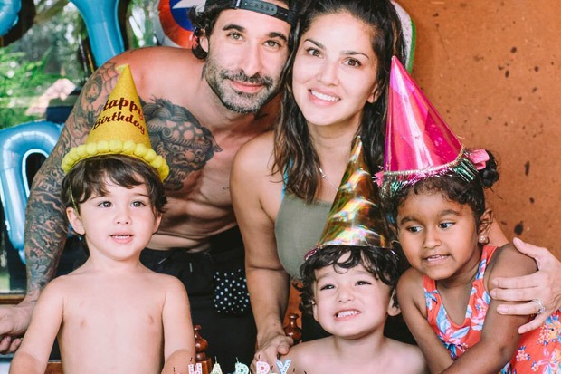 Sunny Leone and Daniel Weber celebrate their twins Asher and Noah's third birthday Sunny Leone and Daniel Weber celebrate their twins Asher and Noah's third birthday