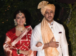 PICS: Dia Mirza and Vaibhav Rekhi pose for the paparazzi after their marriage ceremony