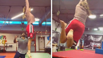 Disha Patani gives serious fitness goals while practicing gymnastics, watch video Disha Patani gives serious fitness goals while practicing gymnastics, watch video