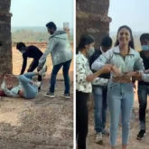 Priya Prakash Varrier has a nasty fall as she shoots a romantic song with Nithiin; watch