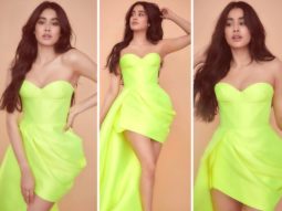 Janhvi Kapoor’s neon Alex Perry strapless dress worth Rs. 2.74 lakhs will spruce up your spring wardrobe