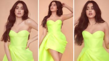Janhvi Kapoor’s neon Alex Perry strapless dress worth Rs. 2.74 lakhs will spruce up your spring wardrobe