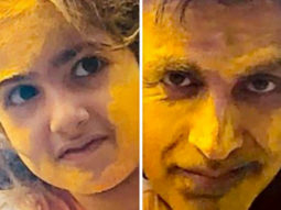 Akshay Kumar shares a picture of Nitara and himself smeared in colour to mark Holi 2021