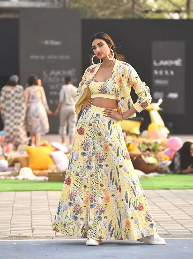 Athiya Shetty brings grace and easygoing charm to Lakme Fashion Week 2021 in Payal Singhal collection