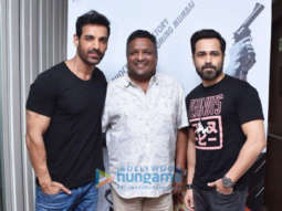 Photos: John Abraham, Emraan Hashmi and Sanjay Gupta for Mumbai Saga promotion