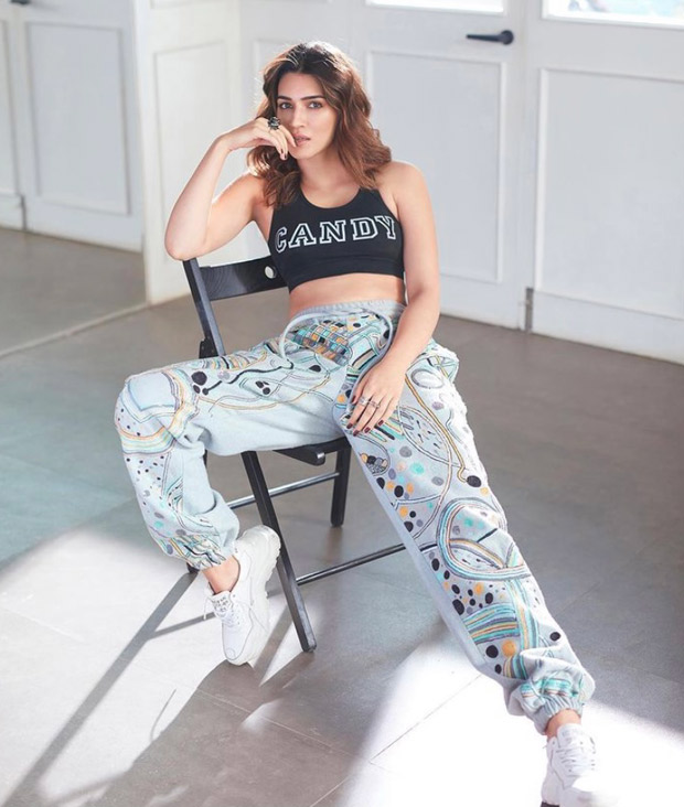 Kriti Sanon aces off-duty style in sports bra and printed joggers