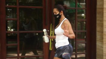 Malaika Arora spotted outside her residence in Bandra