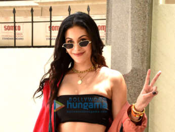 Photos: Amyra Dastur snapped during Koi Jaane Na promotions