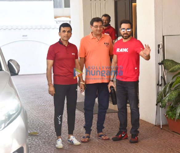 Photos: Emraan Hashmi, Anand Pandit and Rumi Jaffery snapped outside Anand Pandit’s office in Juhu