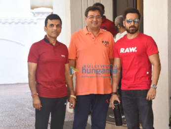 Photos: Emraan Hashmi, Anand Pandit and Rumi Jaffery snapped outside Anand Pandit's office in Juhu