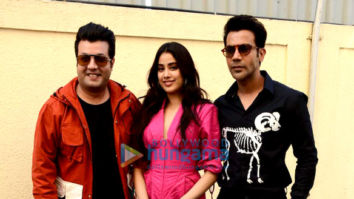 Photos: Janhvi Kapoor, Rajkummar Rao and Varun Sharma snapped promoting their film Roohi at PVR, Juhu