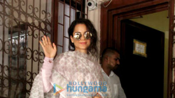 Photos: Kangana Ranaut spotted at a dubbing studio in Bandra