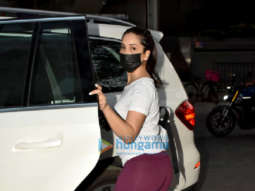 Photos: Kim Sharma and Sanya Malhotra snapped at Siddharth Roy Kapur’s office in Khar