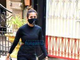 Photos: Malaika Arora spotted with her pet for morning walk