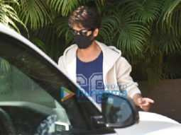 Photos: Shahid Kapoor snapped inspecting a new car at his residence in Juhu
