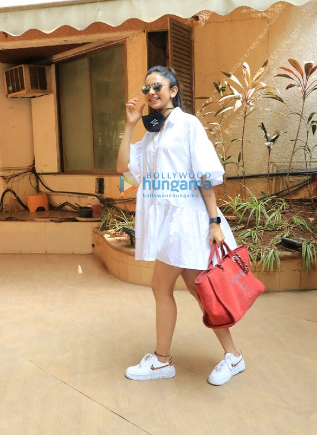 Rakul Preet Singh keeps is easy breezy with white shirt dress, carries red Chanel bag worth Rs. 2.6 lakhs