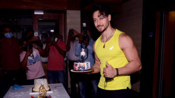 Tiger Shroff celebrates his birthday and cuts the cake with the media