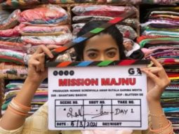 Rashmika Mandanna gives the clap as she begins shooting for her Bollywood debut film, Mission Majnu