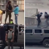 LEAKED: Videos of Shah Rukh Khan shooting a fight sequence atop a car for Pathan goes viral