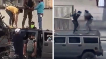 LEAKED: Videos of Shah Rukh Khan shooting a fight sequence atop a car for Pathaan goes viral