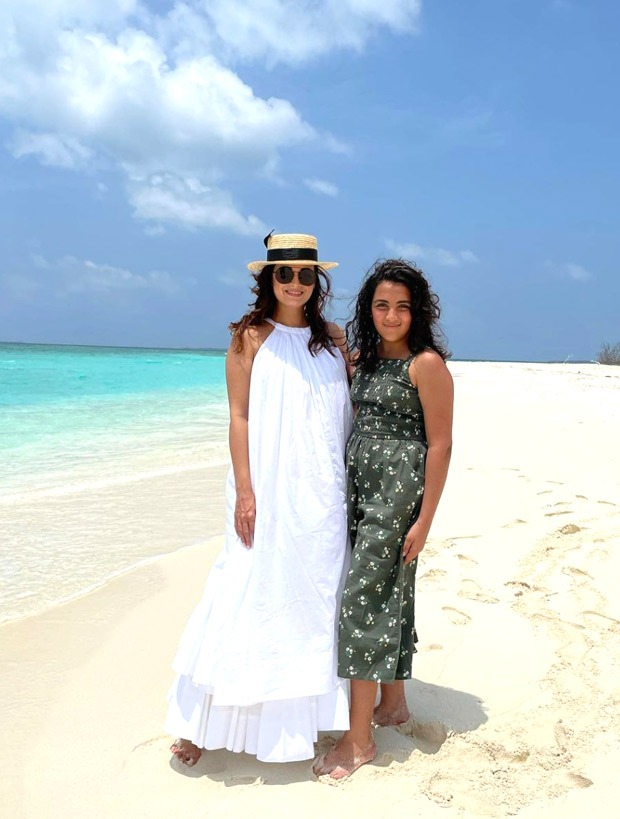Dia Mirza vacations with her husband Vaibhav Rekhi in Maldives; strikes a pose with step-daughter Dia Mirza vacations with her husband Vaibhav Rekhi in Maldives; strikes a pose with step-daughter