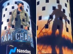 Ram Charan’s popular movie looks displayed at New York’s Times Square on his birthday