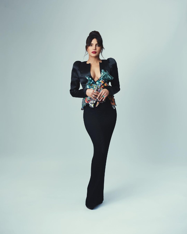 BAFTAs 2021: Priyanka Chopra makes bold statement in plunging neckline jacket and skirt by Ronald van der Kemp