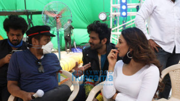 On the sets of the movie Bhool Bhulaiyaa 2