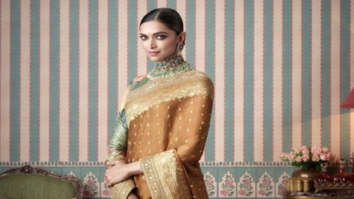 Deepika Padukone looks ethereal in ochre yellow Banarasi silk saree by Sabyasachi Mukherjee
