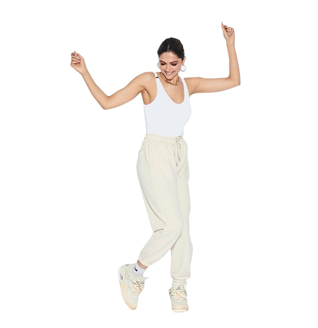 Deepika Padukone pairs white tank top with sweatpants and shows monotone looks are always trendy