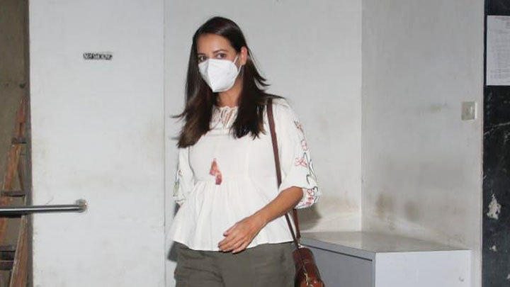 Dia Mirza spotted outside the salon in Bandra