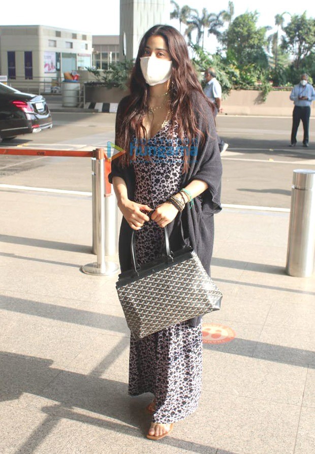 Janhvi Kapoor steps out in plunging neckline printed jumpsuit and black shrug