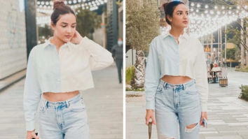 Jasmin Bhasin steps out in crop top and distressed denims on the streets of Dubai