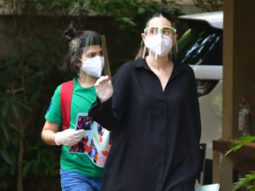 Karisma Kapoor with son spotted at Kareena Kapoor Khan’s house