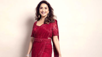 Madhuri Dixit is epitome of elegance in the red sequin saree
