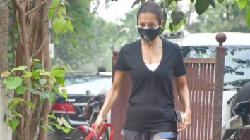 Malaika Arora spotted with her pet at her residence