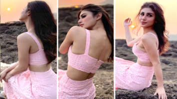 Mouni Roy sets perfect summer day style with her pastel pink crop top and skirt