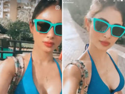 Mouni Roy sizzles in summer heat in blue bikini, watch video
