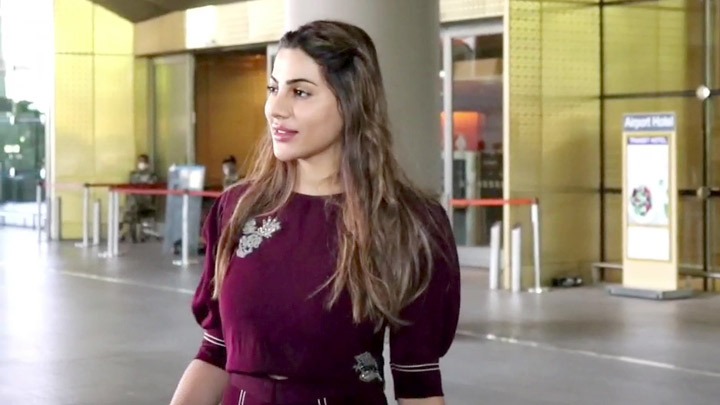 Nikki Tamboli spotted at Airport