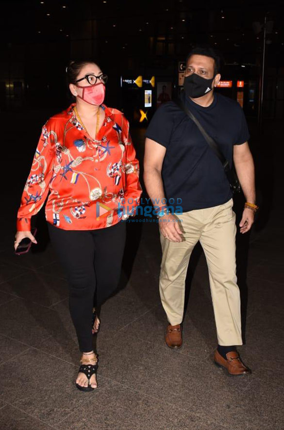 Photos: Govinda and wife Sunita Ahuja snapped at the airport
