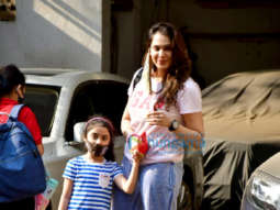 Photos: Isha Koppikar with daughter spotted in Bandra