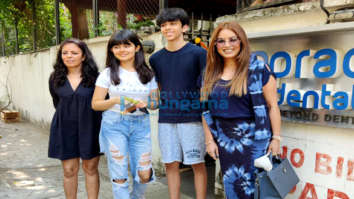Photos: Mahima Choudhary snapped with her kids at a clinic in Juhu