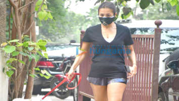 Photos: Malaika Arora spotted with her pet for morning walk