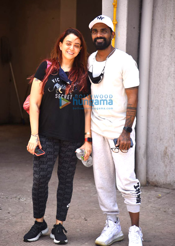 Photos: Remo Dsouza snapped with his wife Lizelle Dsouza at his office in Andheri
