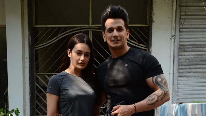 Prince Narula & Yuvika Chaudhary spotted outside the gym in Andheri