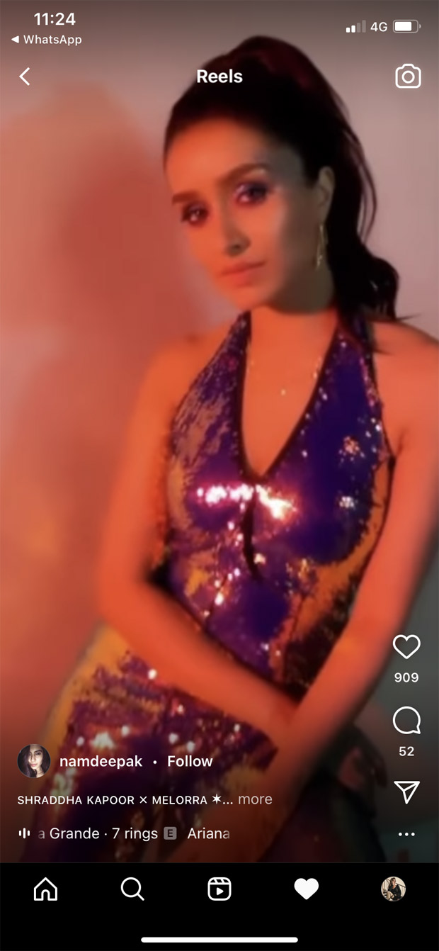 Shraddha Kapoor dons plunging neckline shimmery jumpsuit and flaunts her glowing up in this video 