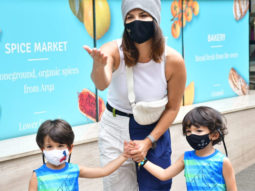 Sunny Leone with Kids spotted at Foodhall in Bandra